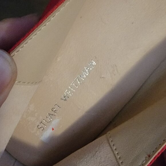 NEW Stuart Weitzman Nugal Espadrille Flats Womens 8.5 Summer Red Nautical - Picture 9 of 9